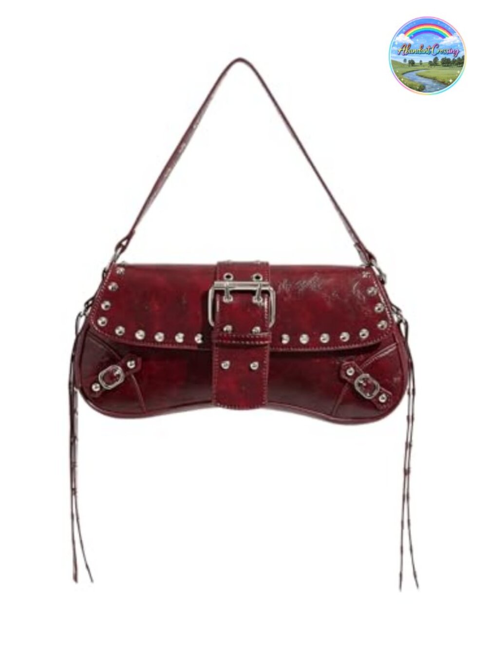 Mini Punk Studded Faux Leather Shoulder Bag Y2K Goth Handbag